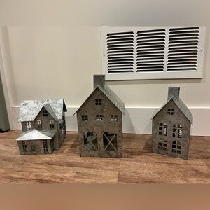 Magnolia Metal House Decor Set - Silver and Gray